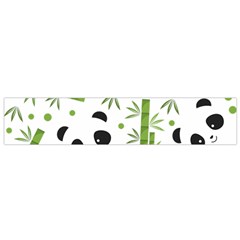 Giant Panda Bear Bamboo Icon Green Bamboo Small Flano Scarf