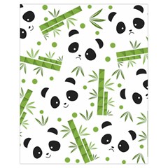 Giant Panda Bear Bamboo Icon Green Bamboo Drawstring Bag (small) by Sudhe