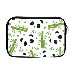 Giant Panda Bear Bamboo Icon Green Bamboo Apple Macbook Pro 17  Zipper Case by Sudhe