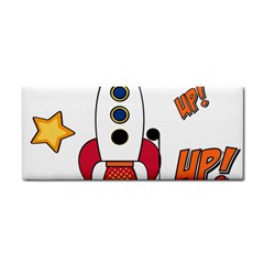 Rocket Cartoon Hand Towel by Sudhe