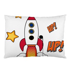 Rocket Cartoon Pillow Case by Sudhe