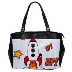 Rocket Cartoon Oversize Office Handbag by Sudhe