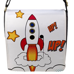 Rocket Cartoon Flap Closure Messenger Bag (s) by Sudhe