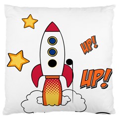 Rocket Cartoon Standard Flano Cushion Case (two Sides) by Sudhe