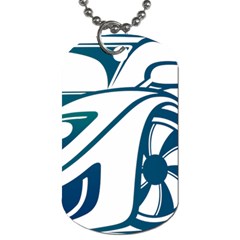 Blue Vector Car Dog Tag (two Sides) by Sudhe