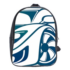 Blue Vector Car School Bag (large) by Sudhe