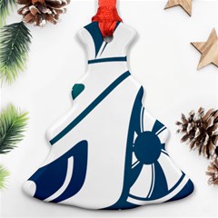 Blue Vector Car Christmas Tree Ornament (two Sides) by Sudhe