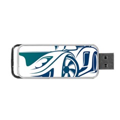 Blue Vector Car Portable Usb Flash (one Side) by Sudhe