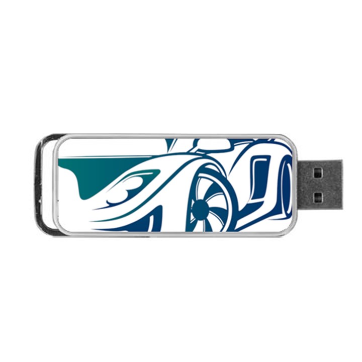 Blue Vector Car Portable USB Flash (Two Sides)