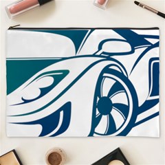 Blue Vector Car Cosmetic Bag (xxxl) by Sudhe