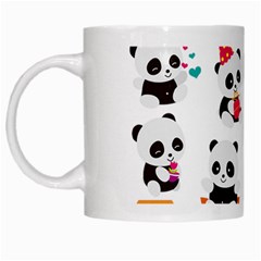 Giant Panda Bear Cuteness White Mugs by Sudhe