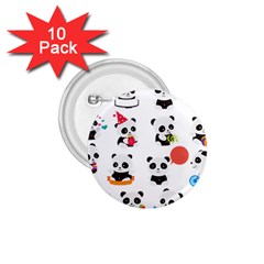 Giant Panda Bear Cuteness 1 75  Buttons (10 Pack) by Sudhe