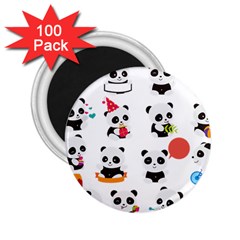 Giant Panda Bear Cuteness 2 25  Magnets (100 Pack)  by Sudhe