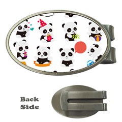 Giant Panda Bear Cuteness Money Clips (oval)  by Sudhe