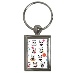 Giant Panda Bear Cuteness Key Chains (rectangle)  by Sudhe