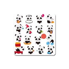 Giant Panda Bear Cuteness Square Magnet by Sudhe