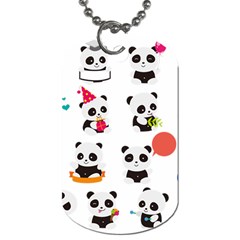 Giant Panda Bear Cuteness Dog Tag (one Side) by Sudhe