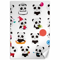 Giant Panda Bear Cuteness Canvas 12  X 18  by Sudhe