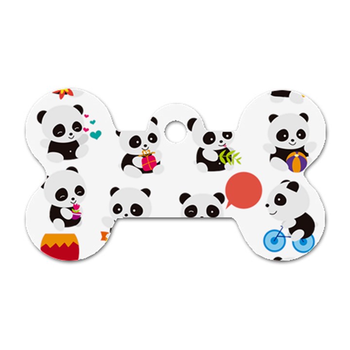 Giant Panda Bear Cuteness Dog Tag Bone (One Side)