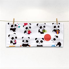 Giant Panda Bear Cuteness Hand Towel by Sudhe