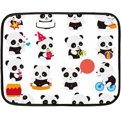 Giant Panda Bear Cuteness Fleece Blanket (mini) by Sudhe