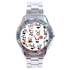 Giant Panda Bear Cuteness Stainless Steel Analogue Watch by Sudhe