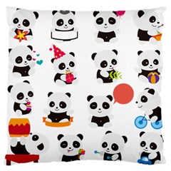 Giant Panda Bear Cuteness Large Cushion Case (two Sides) by Sudhe