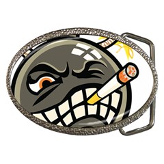 Smoking Cartoon Evil Bomb Cartoon Belt Buckles by Sudhe