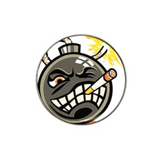 Smoking Cartoon Evil Bomb Cartoon Hat Clip Ball Marker by Sudhe