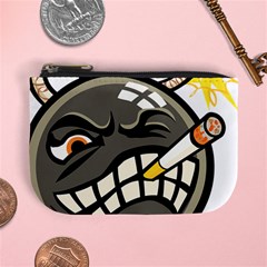 Smoking Cartoon Evil Bomb Cartoon Mini Coin Purse by Sudhe