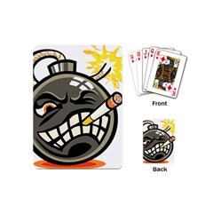 Smoking Cartoon Evil Bomb Cartoon Playing Cards (mini)