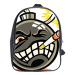 Smoking Cartoon Evil Bomb Cartoon School Bag (XL) Front