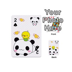 Giant Panda Red Panda Cartoon Drawing Playing Cards 54 (mini) by Sudhe