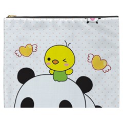 Giant Panda Red Panda Cartoon Drawing Cosmetic Bag (xxxl) by Sudhe