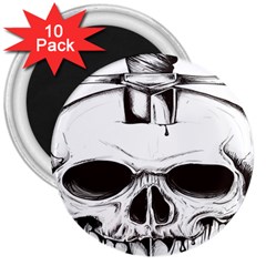 Skull Knife Euclidean Vector Skull Sword Inserted 3  Magnets (10 Pack)  by Sudhe