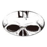 Skull Knife Euclidean Vector Skull Sword Inserted Oval Magnet Front