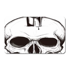 Skull Knife Euclidean Vector Skull Sword Inserted Magnet (rectangular) by Sudhe