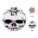 Skull Knife Euclidean Vector Skull Sword Inserted Playing Cards (Round) Front