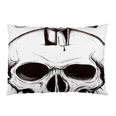 Skull Knife Euclidean Vector Skull Sword Inserted Pillow Case by Sudhe