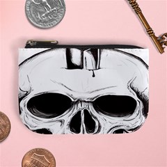 Skull Knife Euclidean Vector Skull Sword Inserted Mini Coin Purse by Sudhe