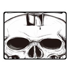 Skull Knife Euclidean Vector Skull Sword Inserted Fleece Blanket (small) by Sudhe