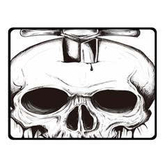 Skull Knife Euclidean Vector Skull Sword Inserted Double Sided Fleece Blanket (small)  by Sudhe