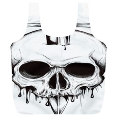 Skull Knife Euclidean Vector Skull Sword Inserted Full Print Recycle Bag (xl) by Sudhe