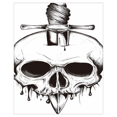 Skull Knife Euclidean Vector Skull Sword Inserted Drawstring Bag (small) by Sudhe