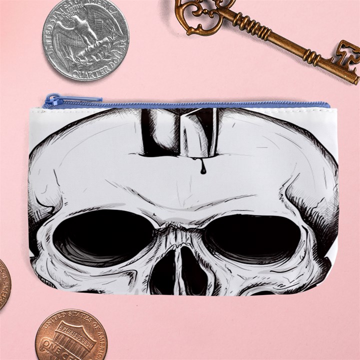 Skull Knife Euclidean Vector Skull Sword Inserted Large Coin Purse