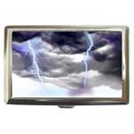 Thunder And Lightning Weather Clouds Painted Cartoon Cigarette Money Case Front