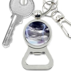 Thunder And Lightning Weather Clouds Painted Cartoon Bottle Opener Key Chains by Sudhe