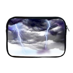 Thunder And Lightning Weather Clouds Painted Cartoon Apple Macbook Pro 17  Zipper Case by Sudhe