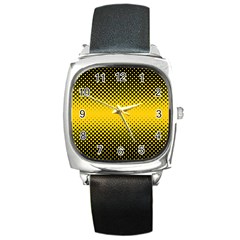 Dot Halftone Pattern Vector Square Metal Watch by Mariart