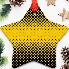 Dot Halftone Pattern Vector Star Ornament (two Sides) by Mariart